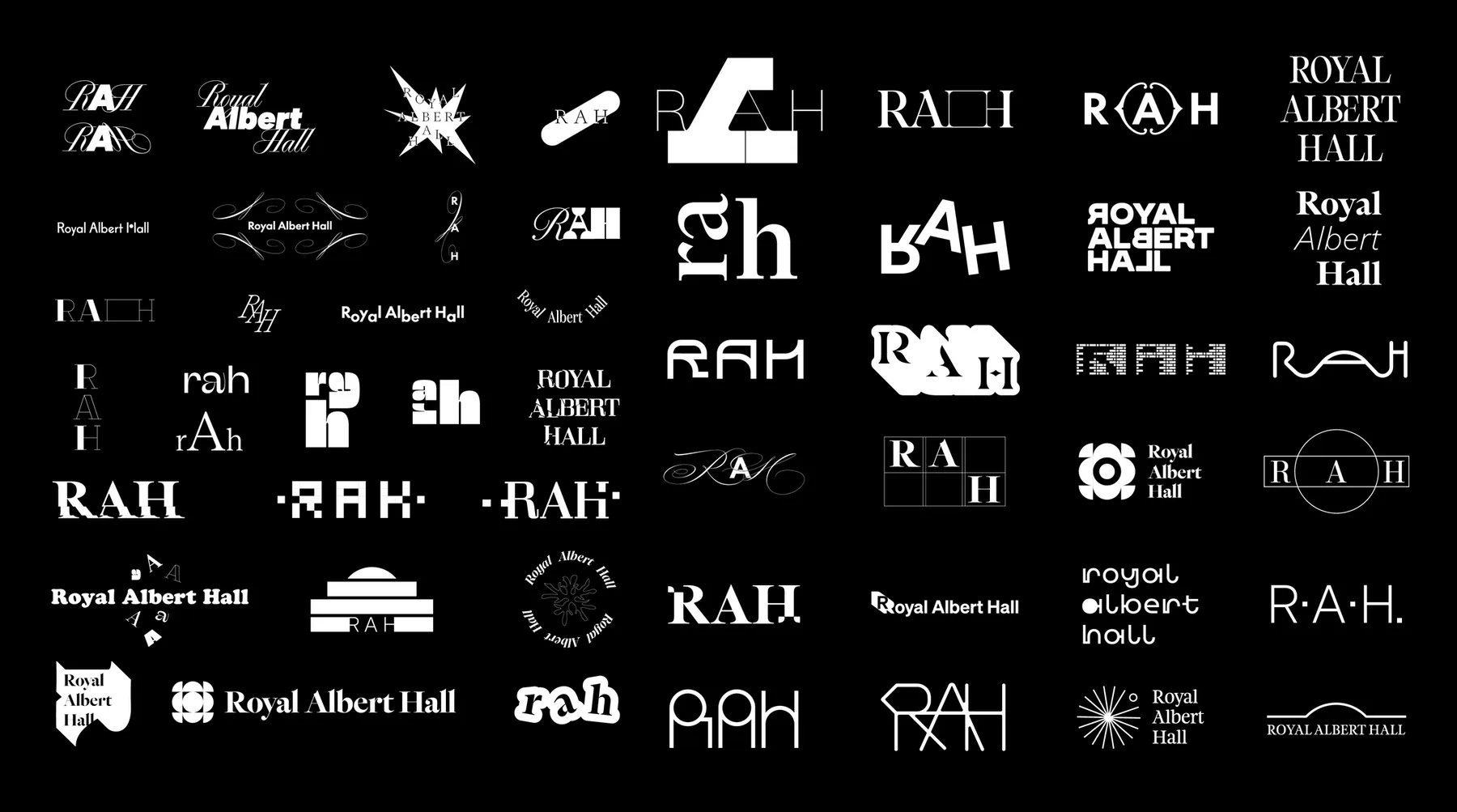 Royal Albert Hall logo explorations